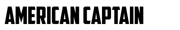 American Captain font preview